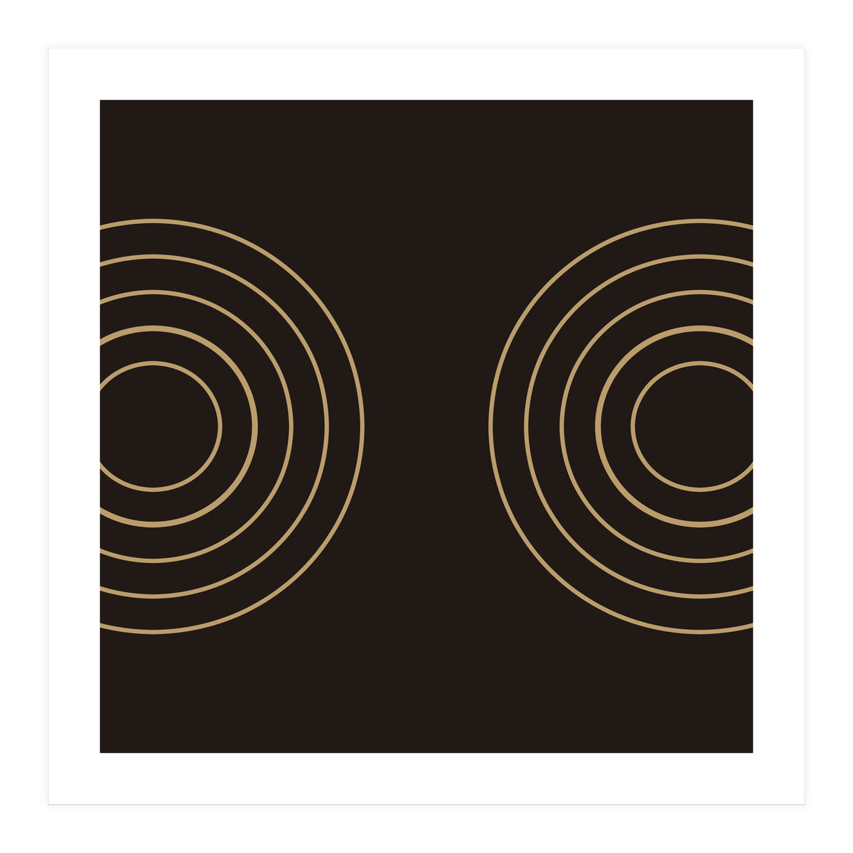 Golden circles | abstract minimal (Print Only)