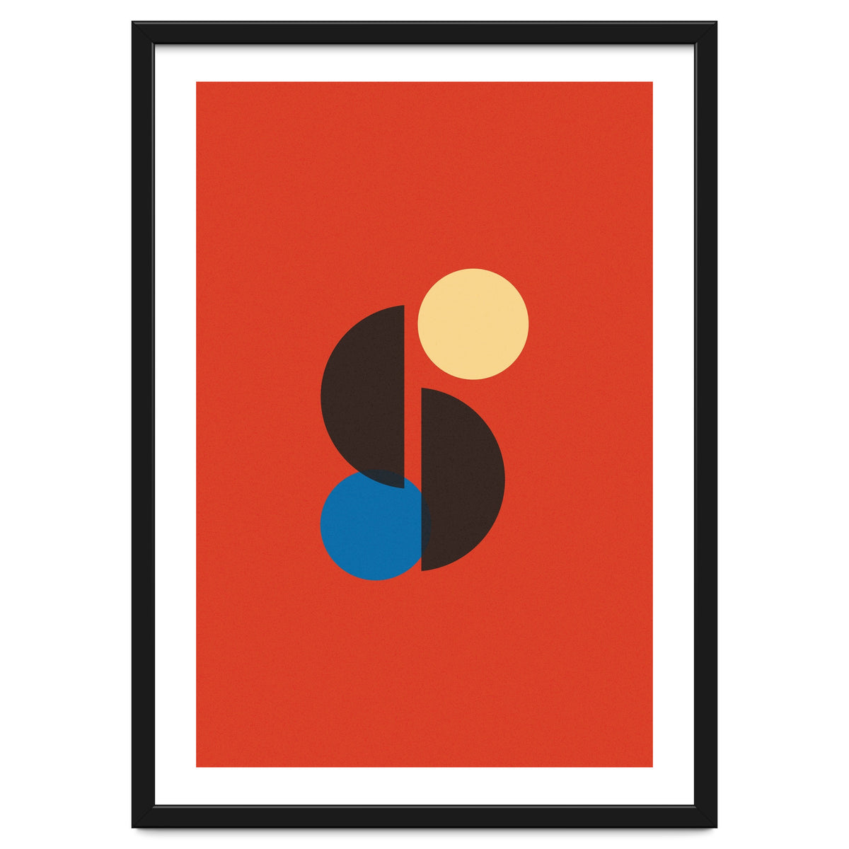 Mid Century Geometric Simple Art Print
