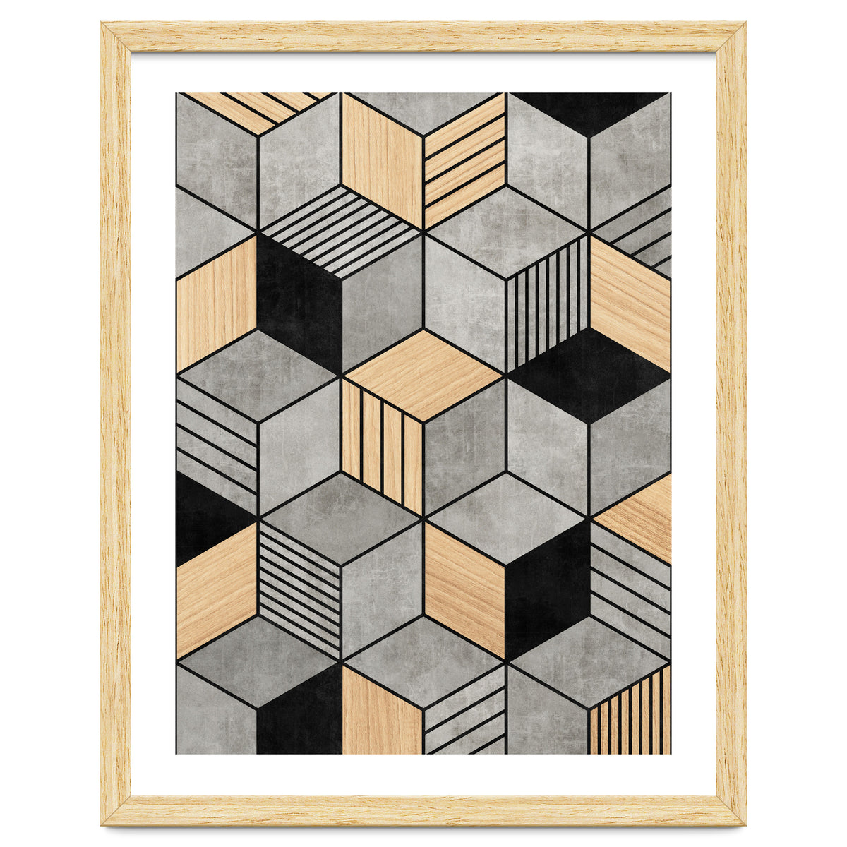 Concrete and Wood Cubes 2