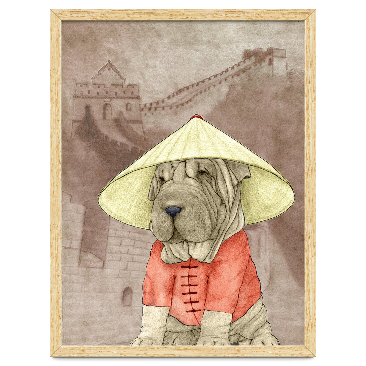 Sharpei With The Great Wall