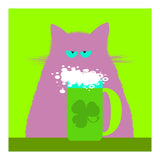 Saint Patrick's Day Lilac Cat  (Print Only) thumbnail