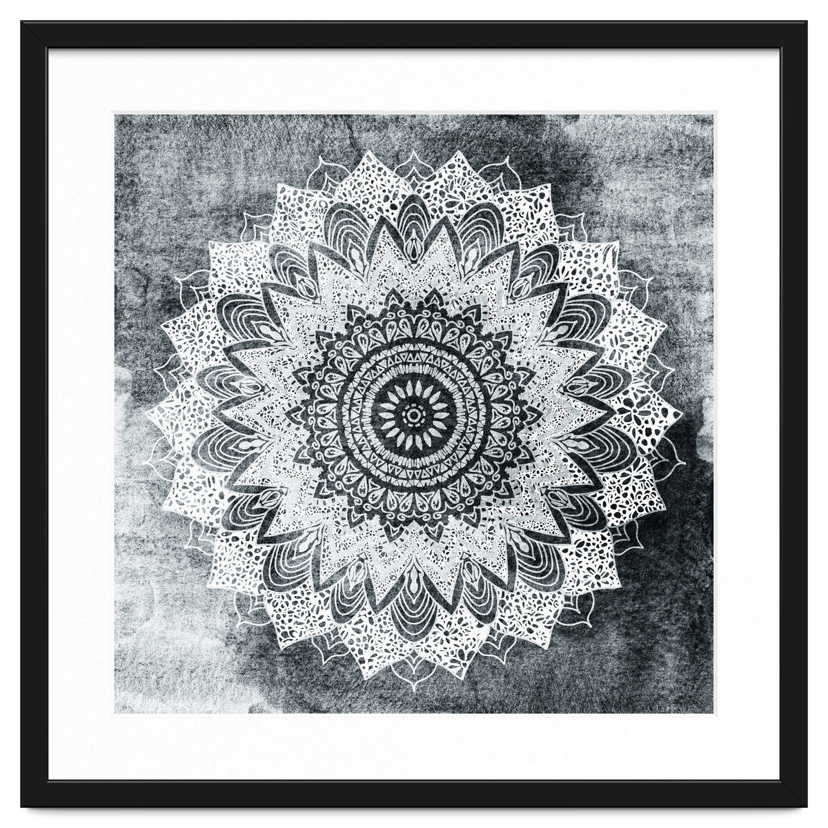 Bohochic Mandala In Gray