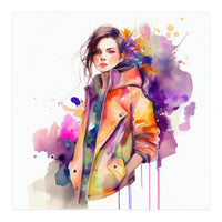 Watercolor Fashion Woman #1 (Print Only)