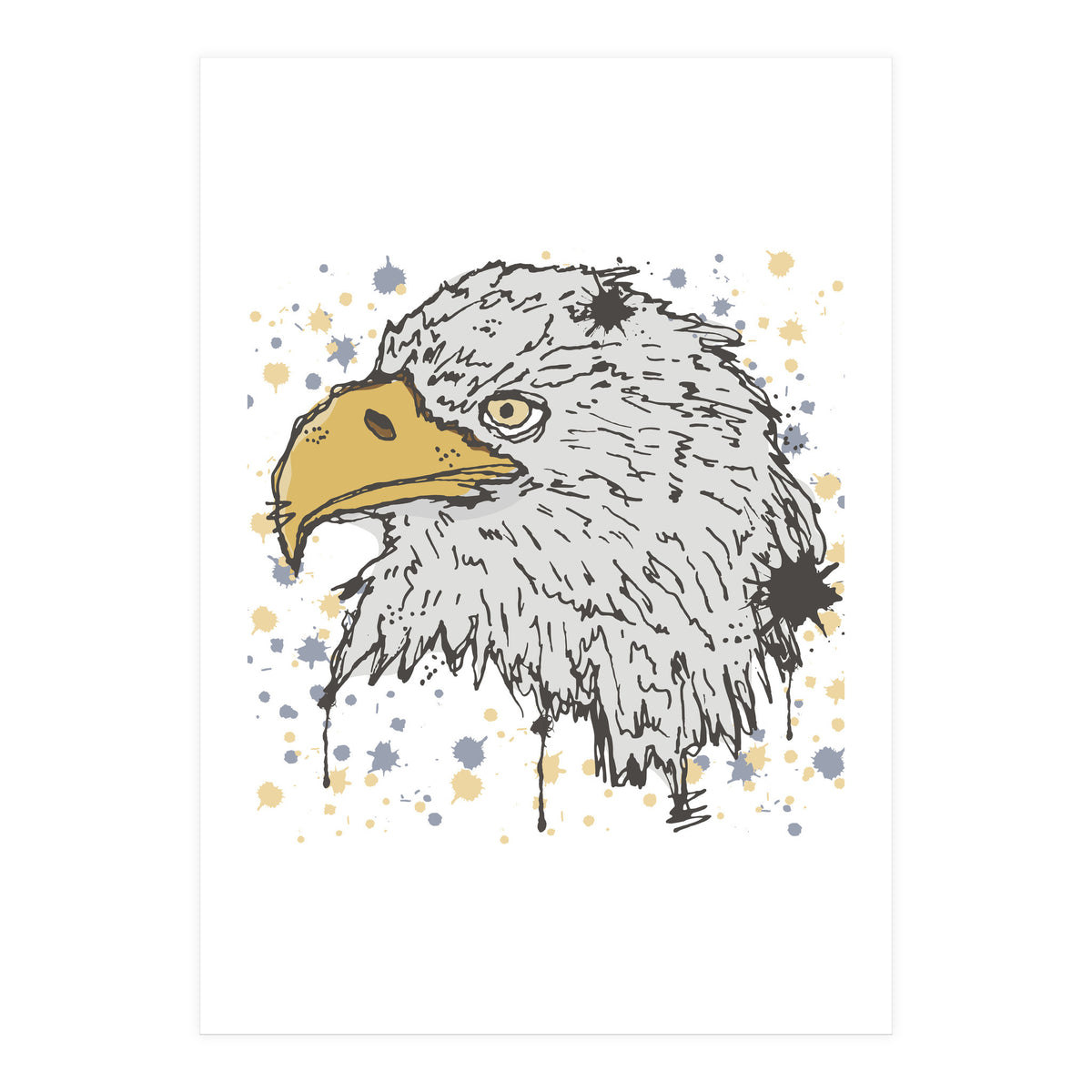 Eagle scribble sketch (Print Only)