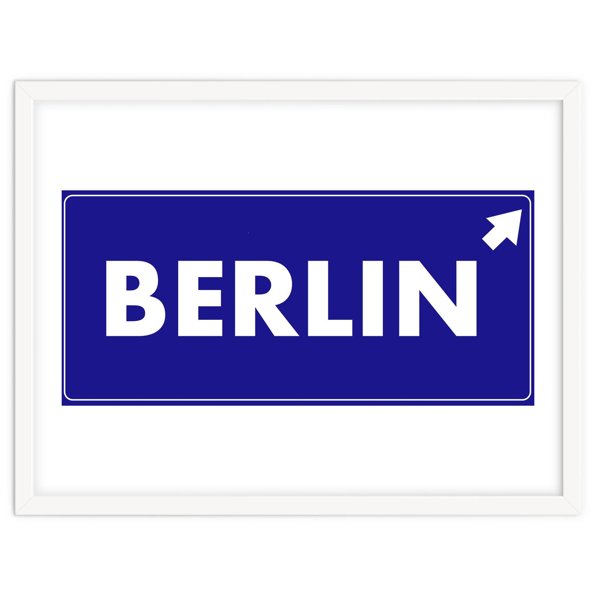 Let`s go to Berlin, Germany! Blue road sign