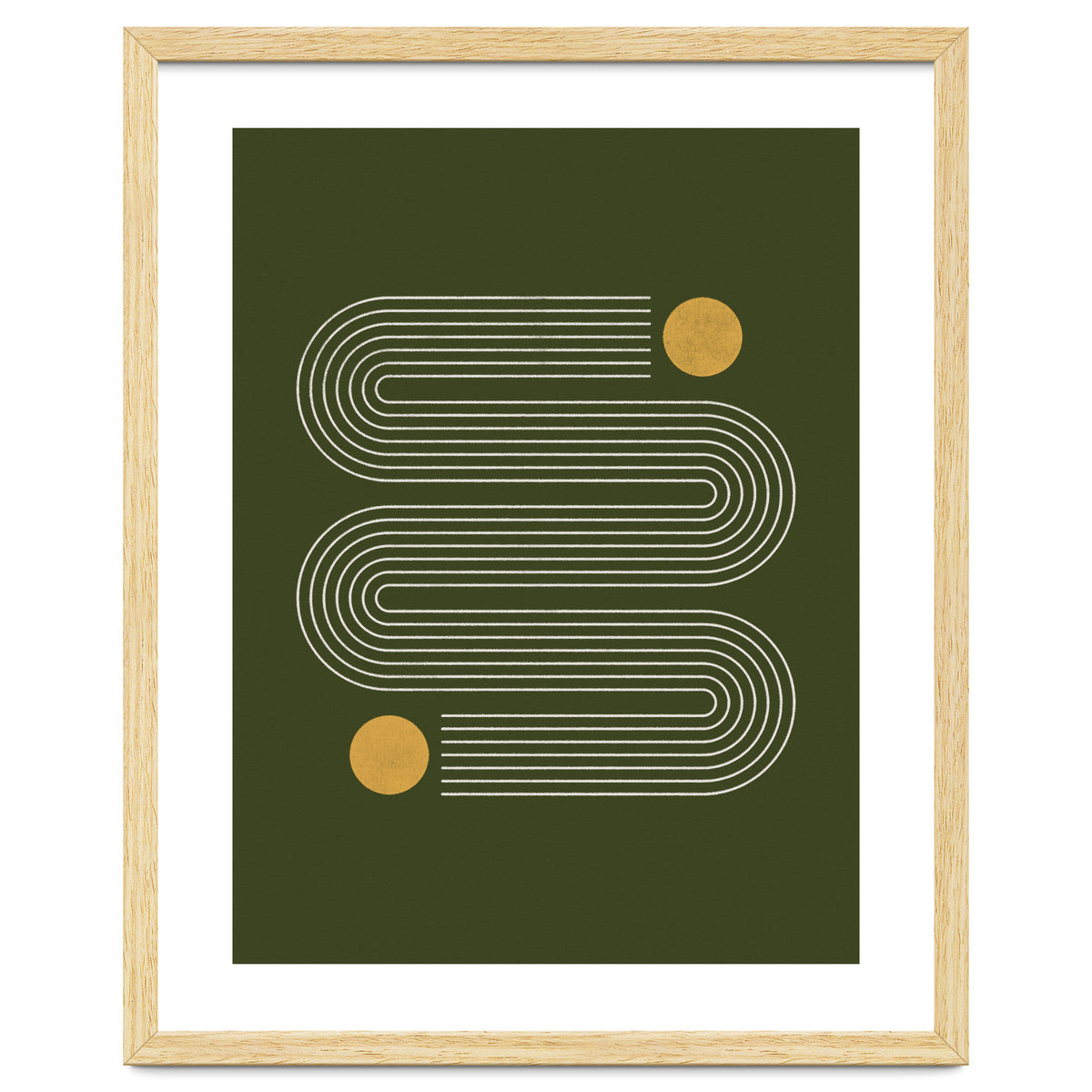 Mid-Century Modern No.25 - Woodblock Print