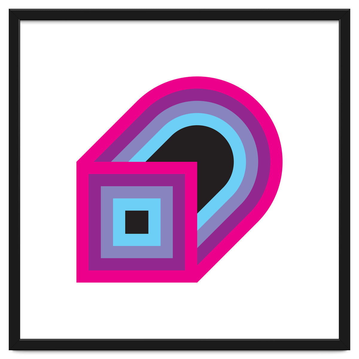 Geometric Shapes No. 41 - purple, blue & lilac