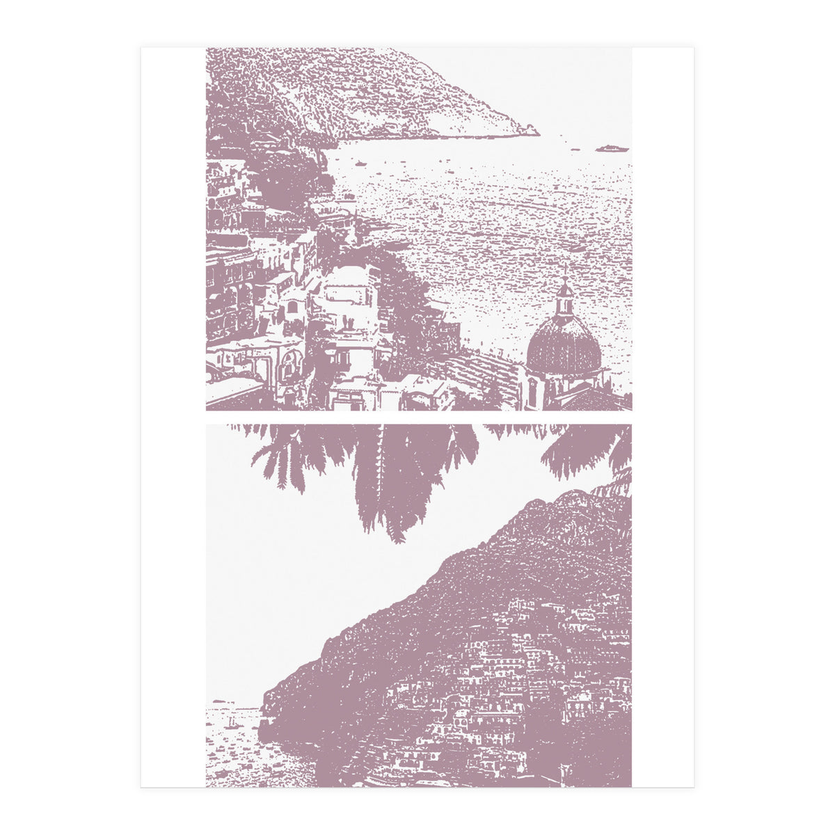 Printed Positano in Purple (Print Only)