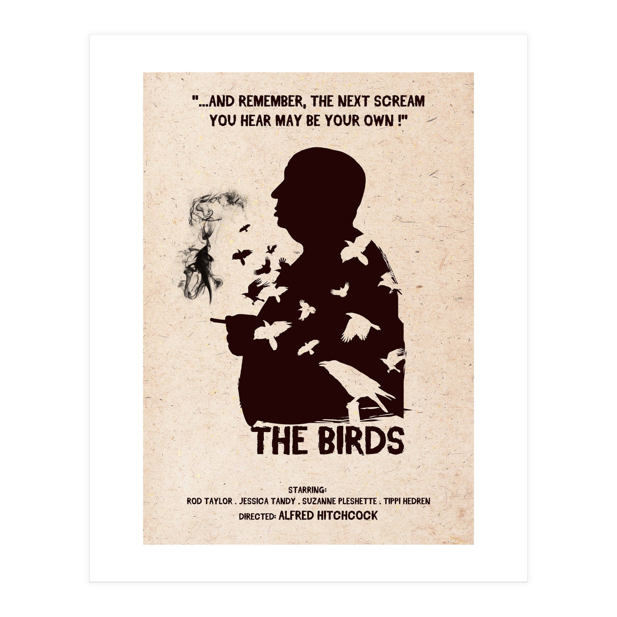Hitchcock The Birds movie poster (Print Only)