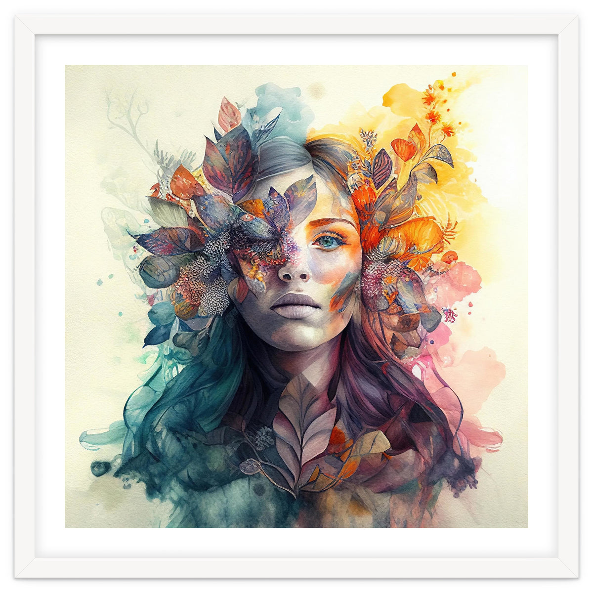 Watercolor Tropical Woman #3