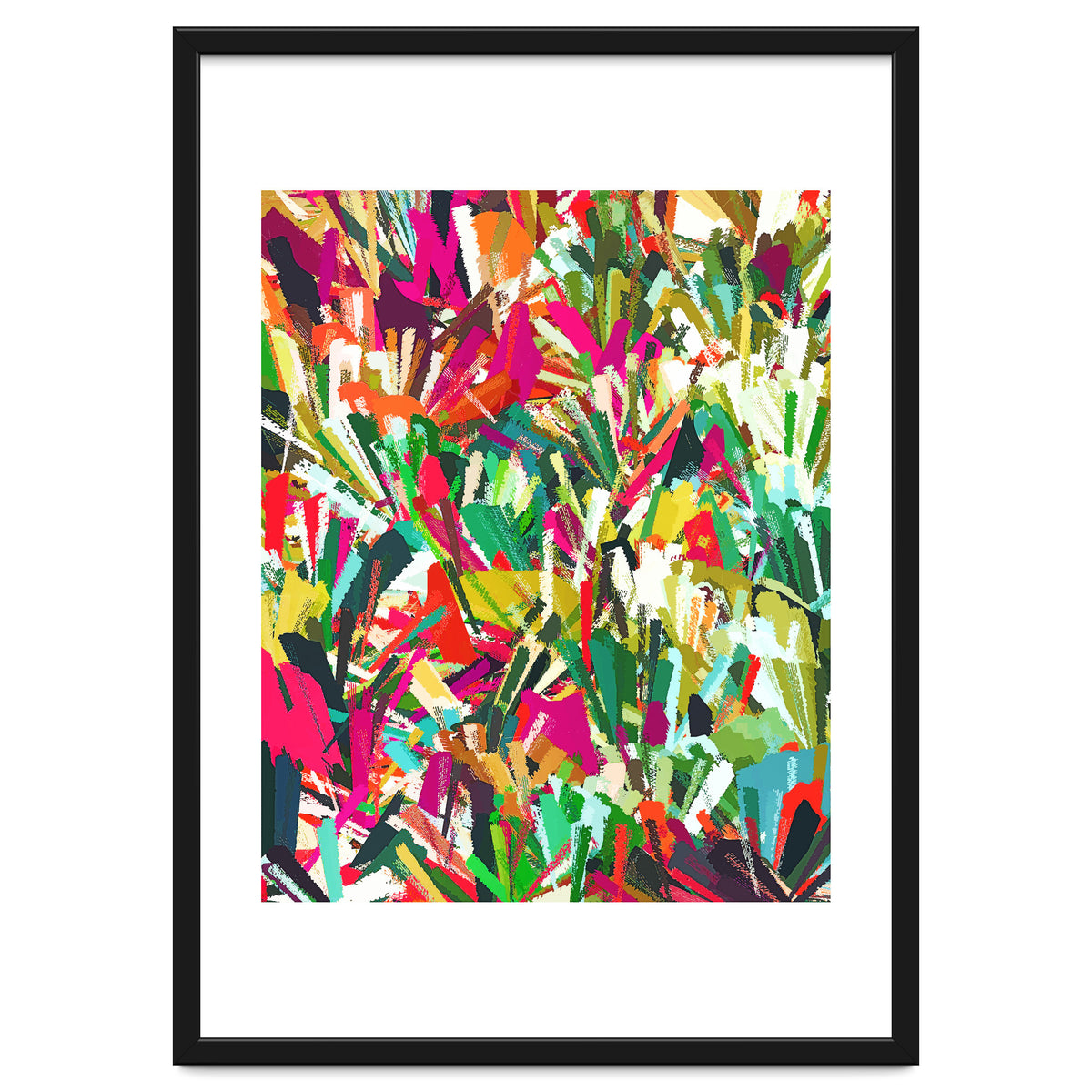 Sparks of Emotions, Abstract Eclectic Colorful Expression Painting, Pop of Color Modern Bohemian Illustration