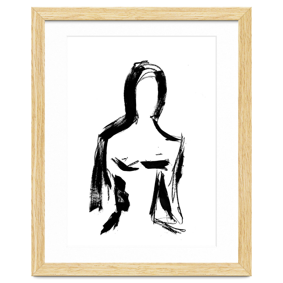 Abstract Monochrome Female Figure