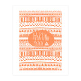 Hakuna Matata Orange Art Print  (Print Only) thumbnail