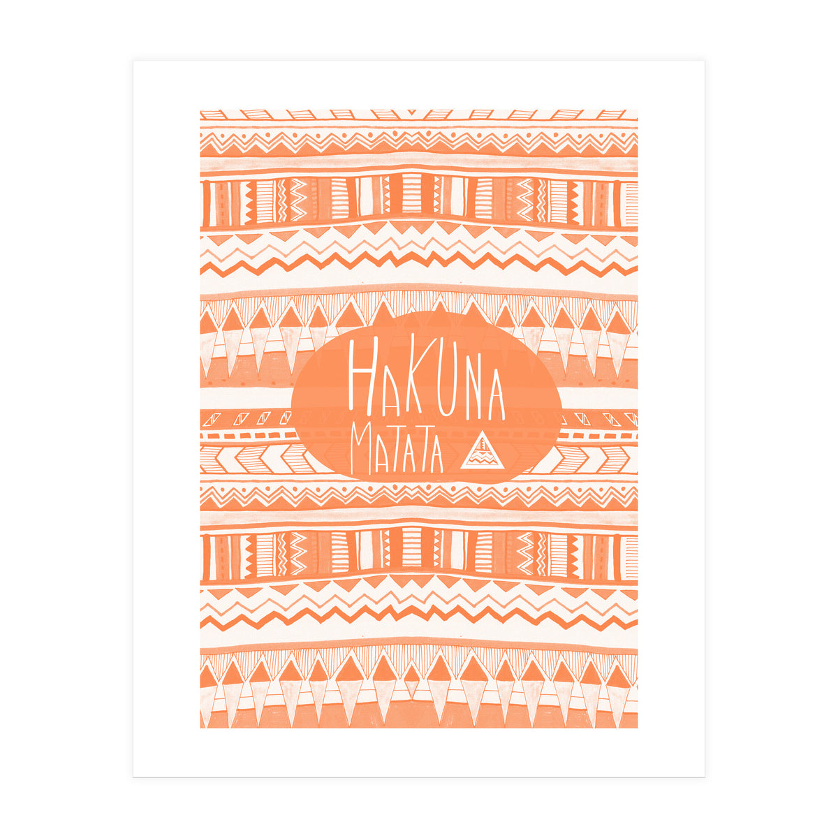Hakuna Matata Orange Art Print  (Print Only)