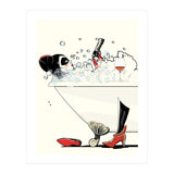 Harley Quinn in the Bath, funny Bathroom Humour (Print Only) thumbnail