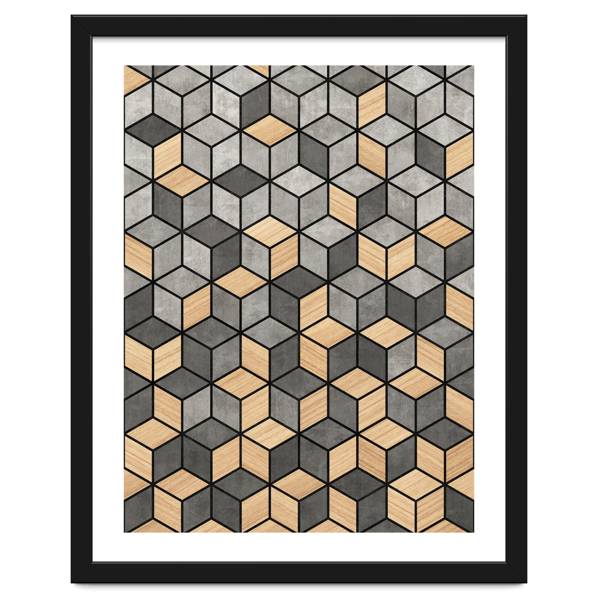 Concrete and Wood Cubes