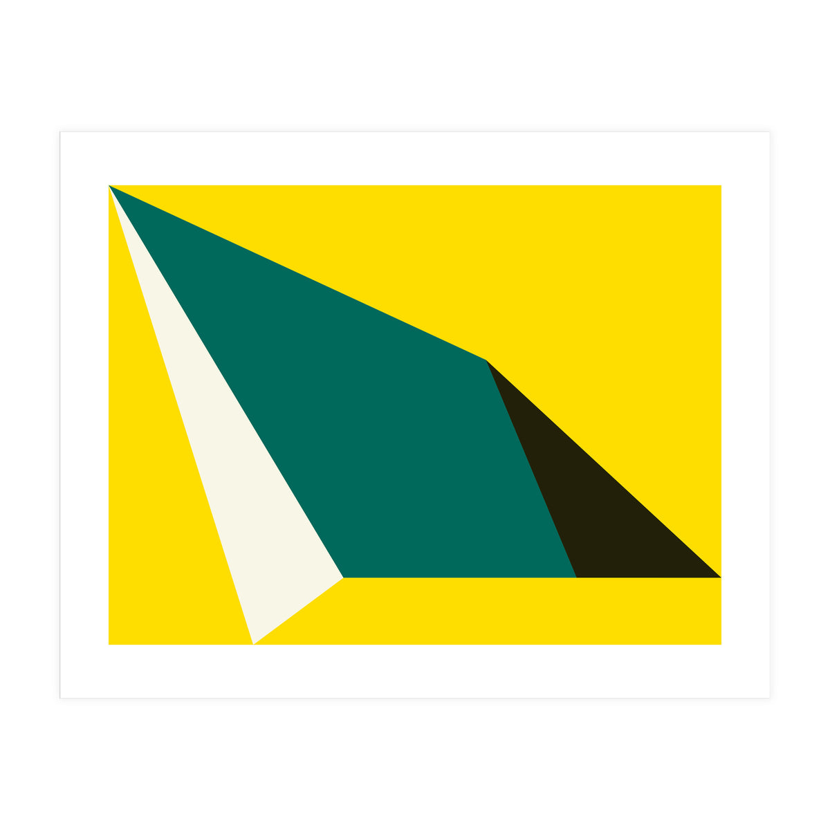 Geometric Shapes No. 74 - yellow, green & black (Print Only)