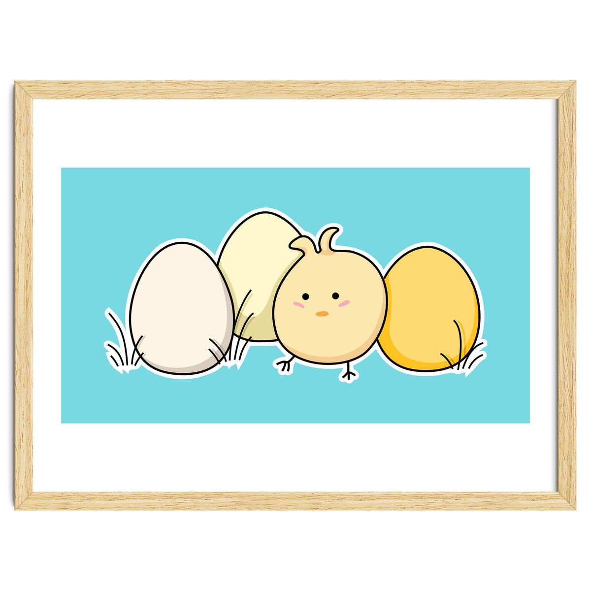 Kawaii Cute Chick And Eggs