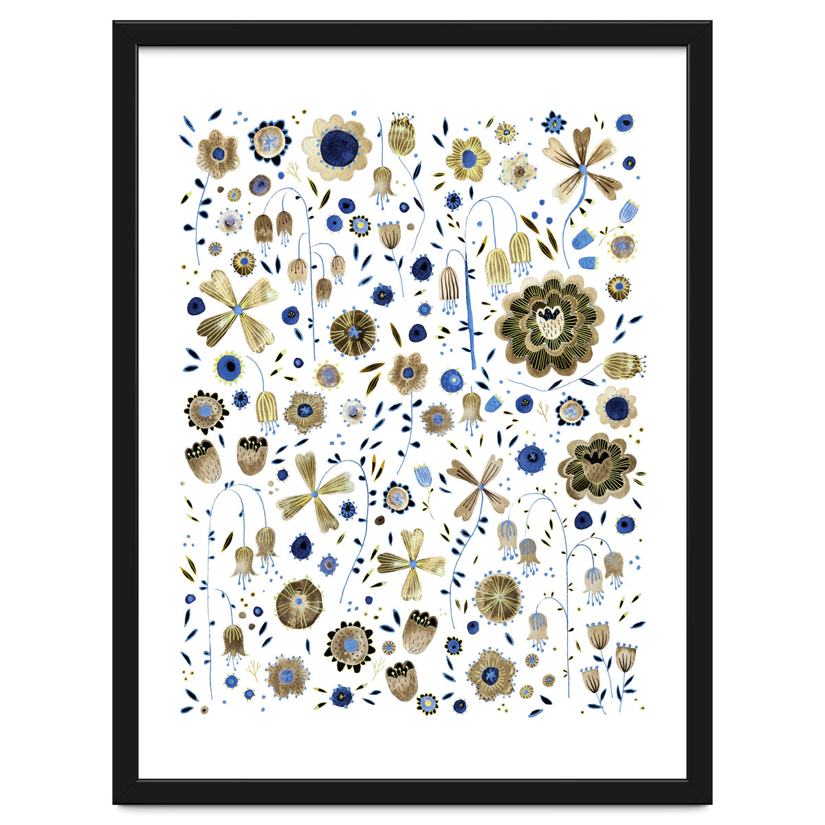 Indigo Flower Golden Mashup