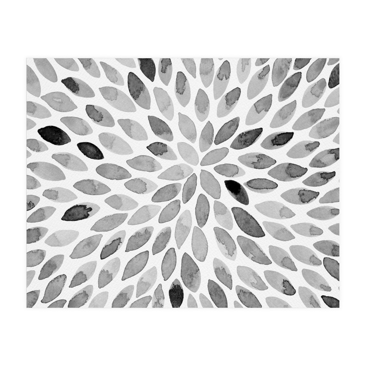 Watercolor Burst Black (Print Only)