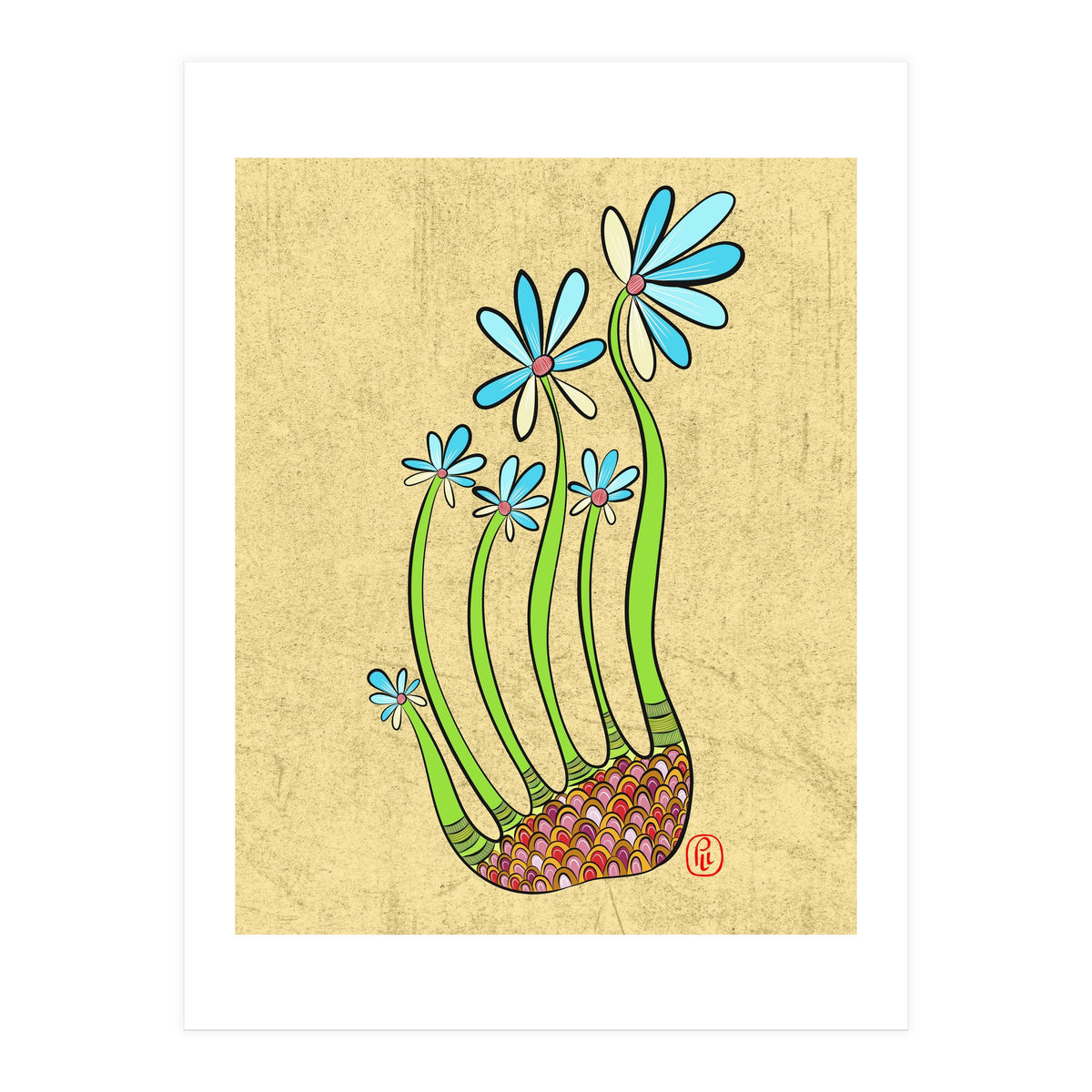 Blue Flowers (Print Only)