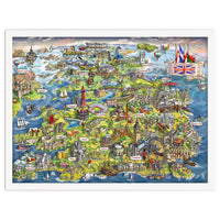 Illustrated Map Of The United Kingdom