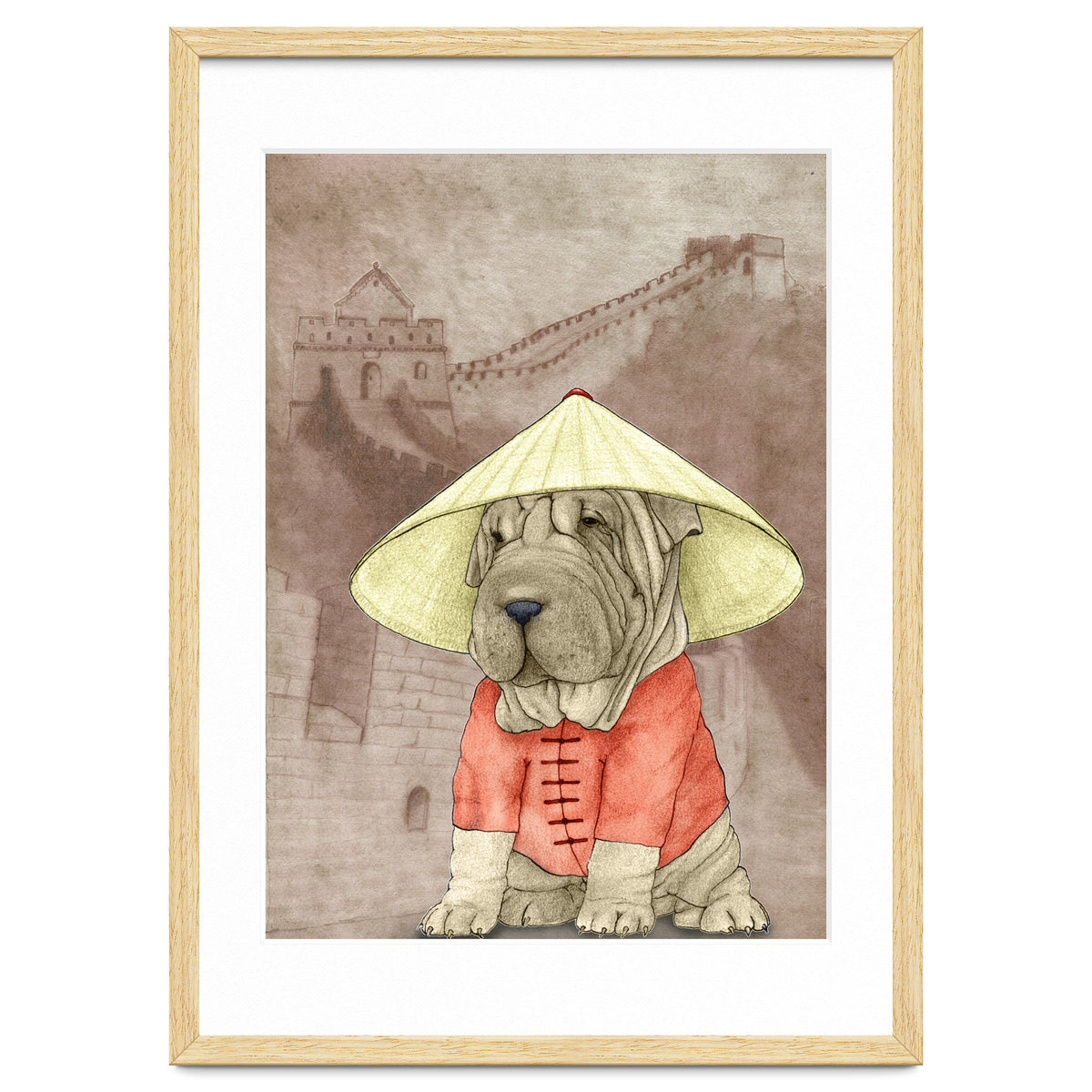 Sharpei With The Great Wall