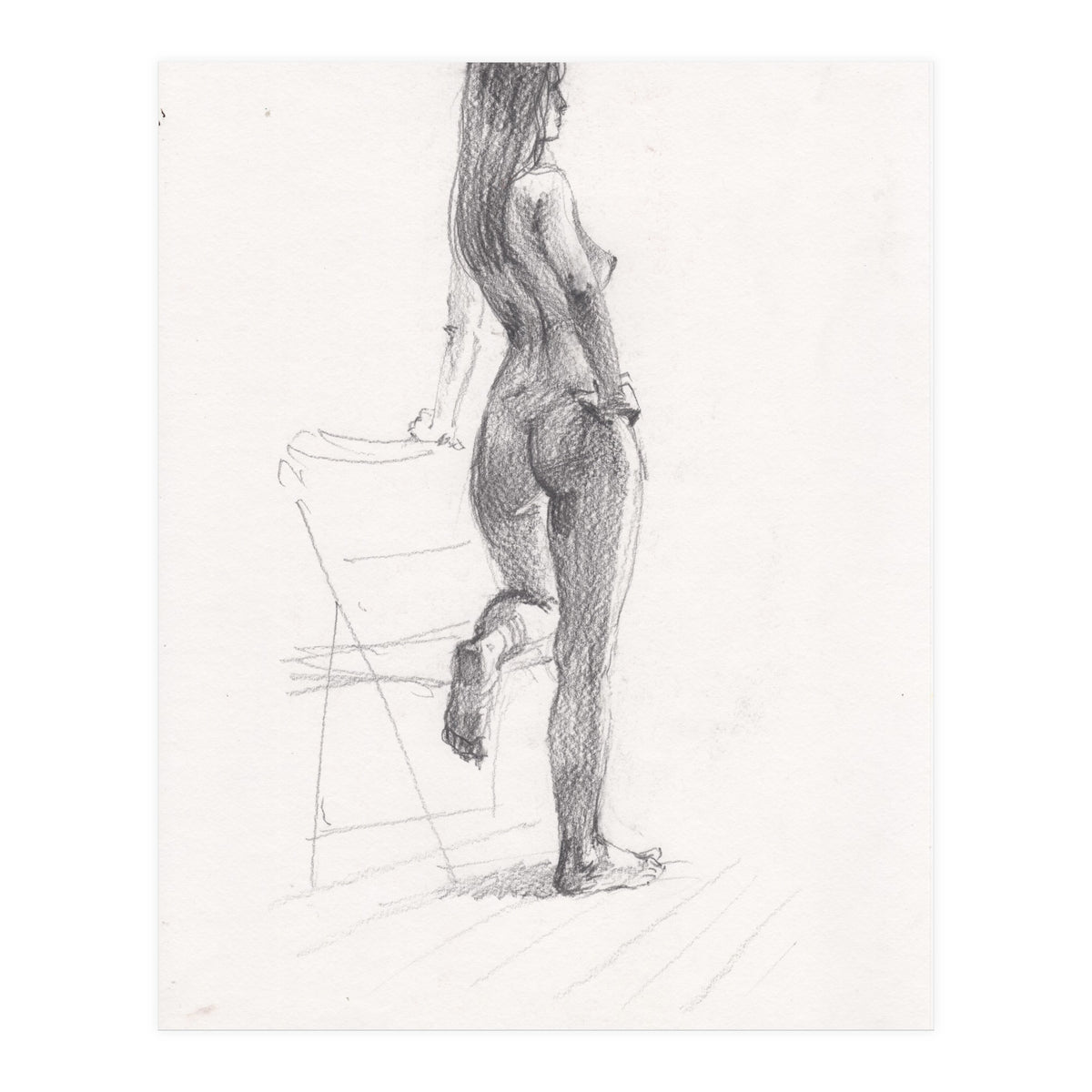 Erotic Sketch Drawing Art (Print Only)