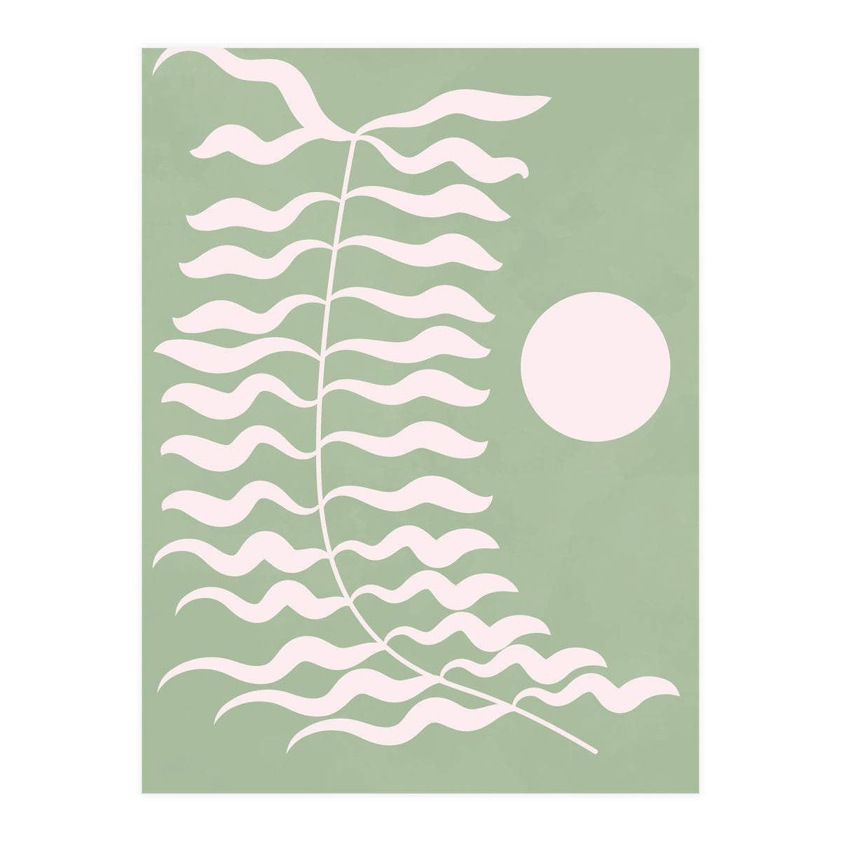 Sage Green Abstract Floral (Print Only)