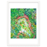 Tropical Vacay | Rainforest Jungle Botanical Lush Nature | Summer Lake People Swim | Boho Painting thumbnail