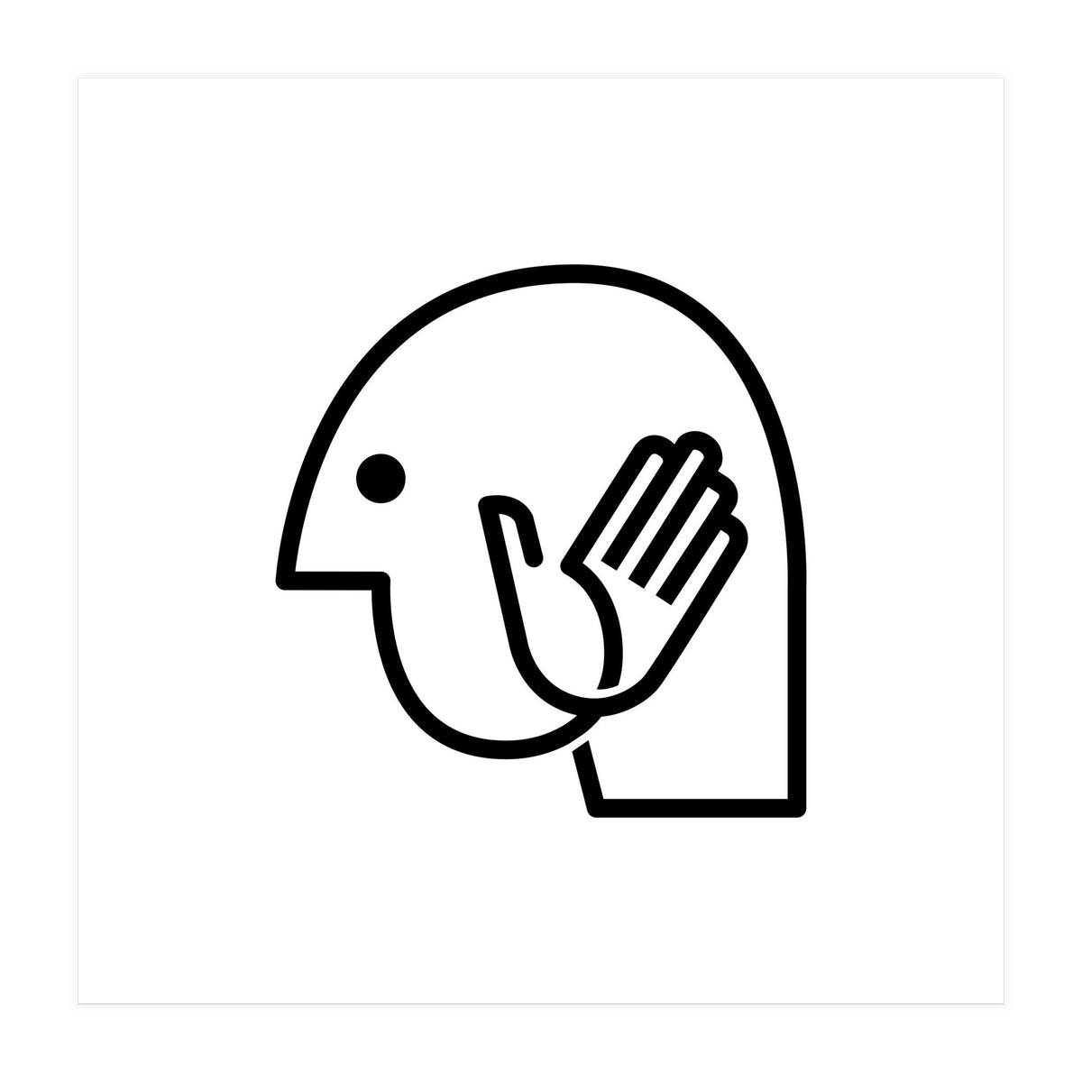 Head Hand_White (Print Only)