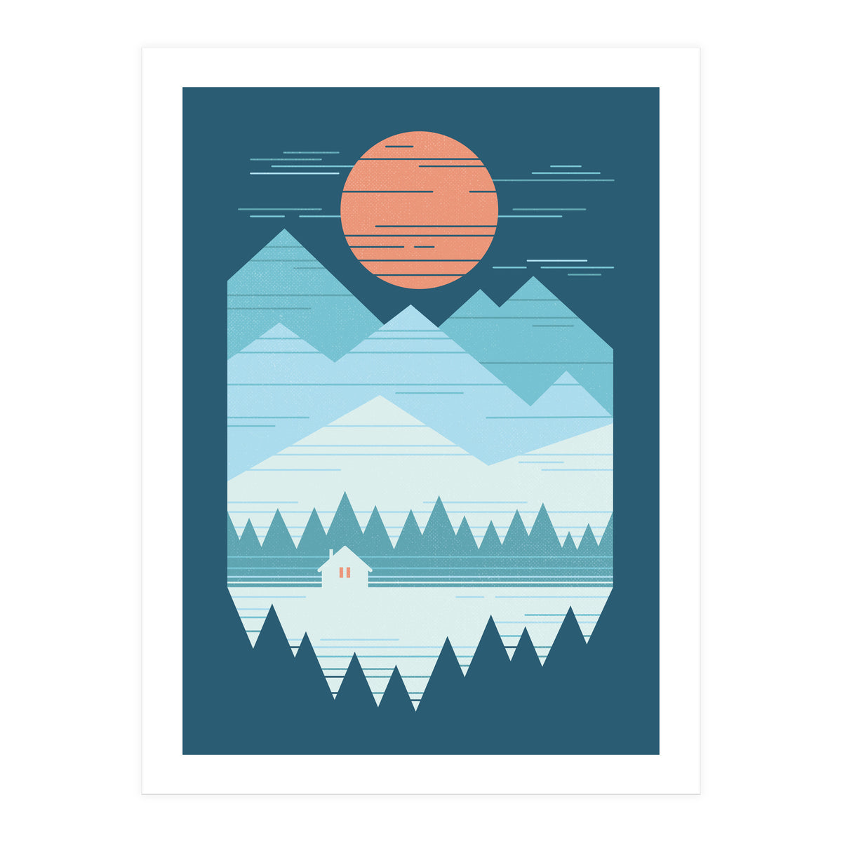 Cabin In The Snow (Print Only)