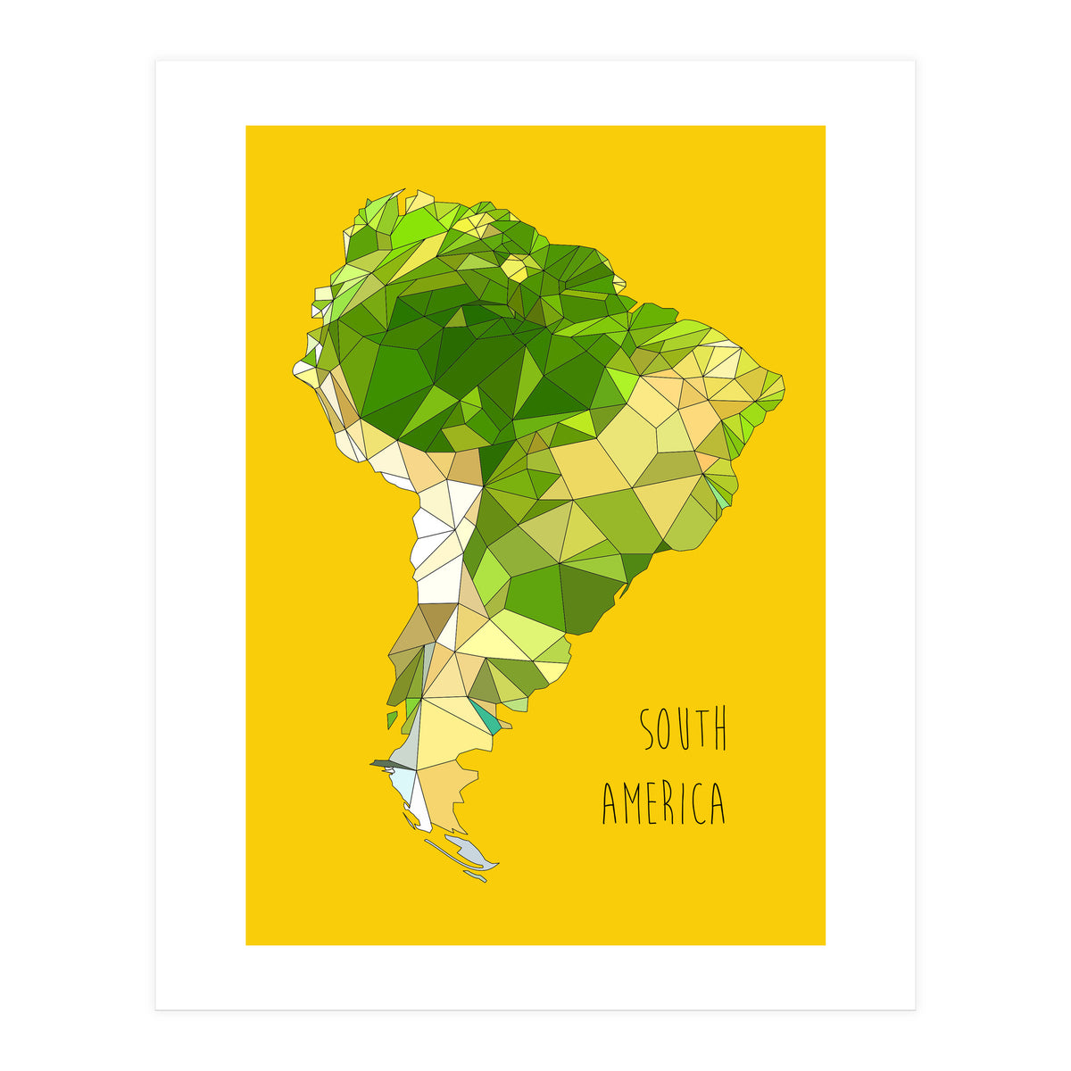 SOUTH AMERICA – Yellow  (Print Only)