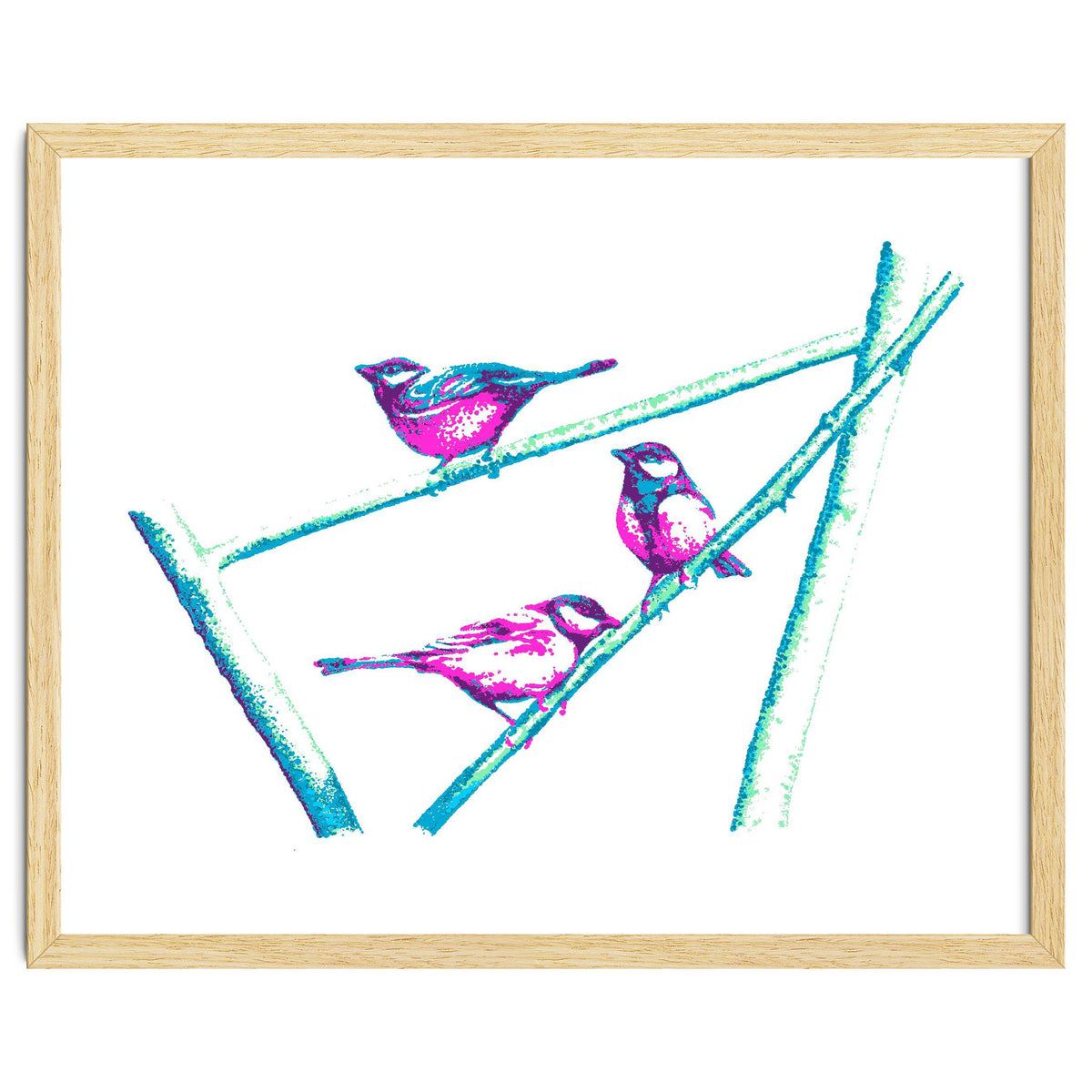 Garden Birds On A Branch