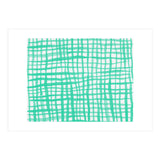 Aqua gingham pattern (Print Only) thumbnail
