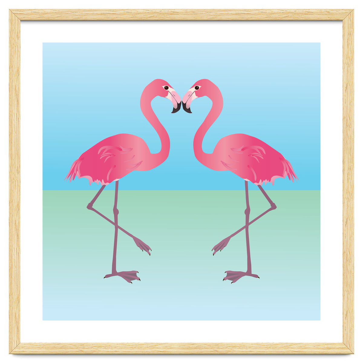 Two Pink flamingo's