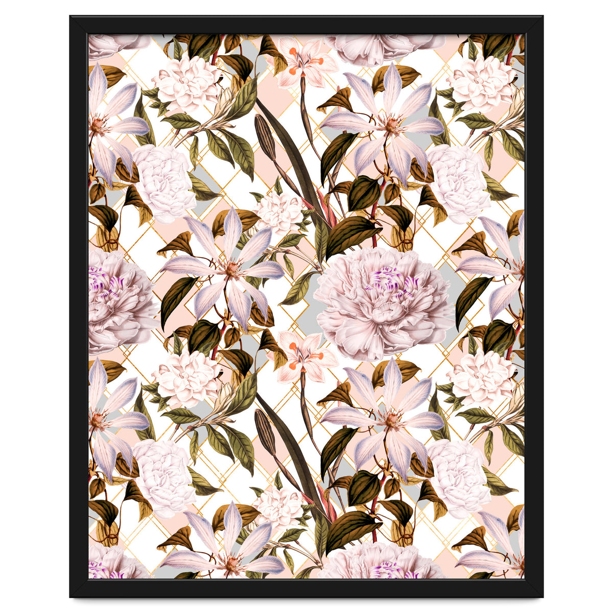 Pink flowering in geometric