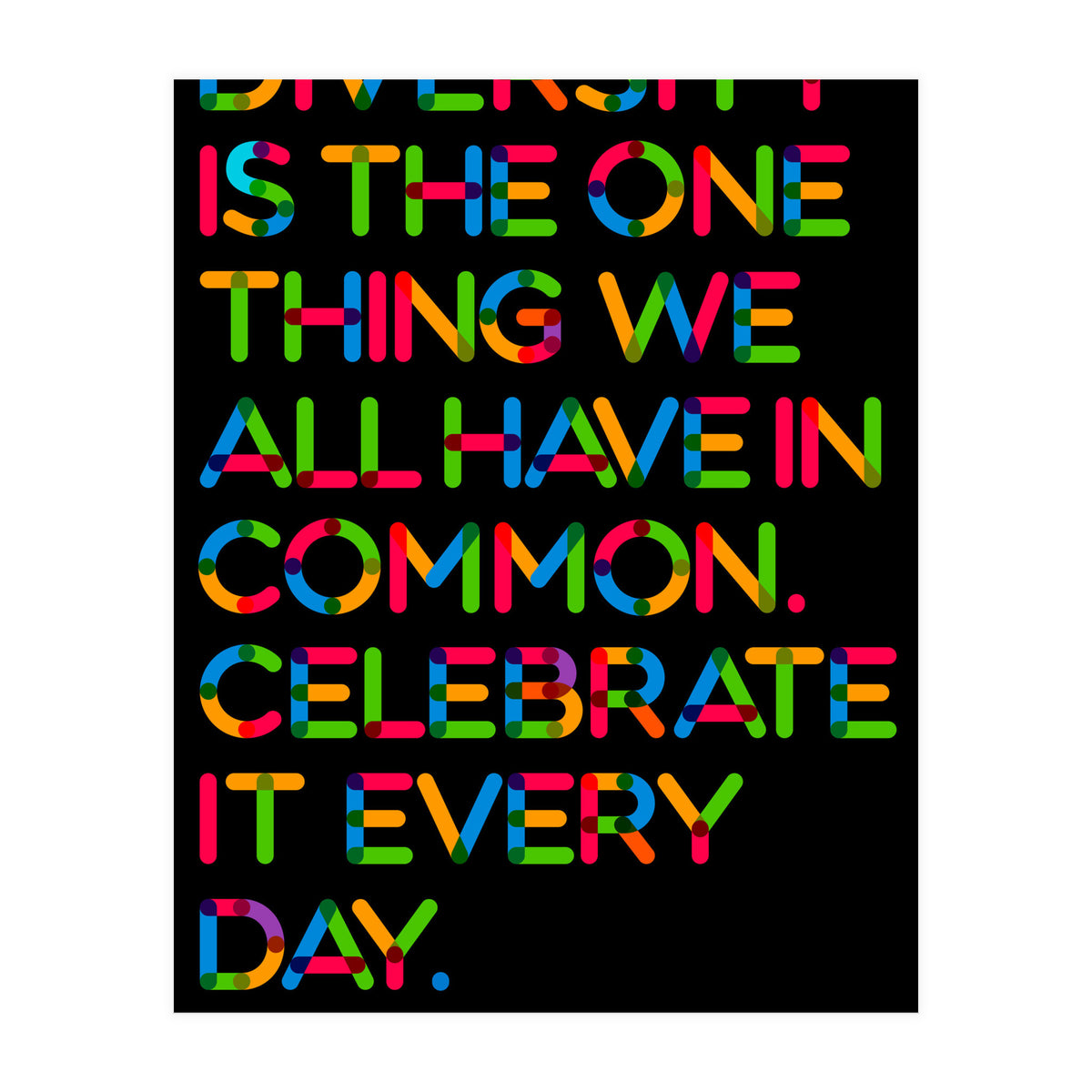 DIVERSITY (black Version) (Print Only)