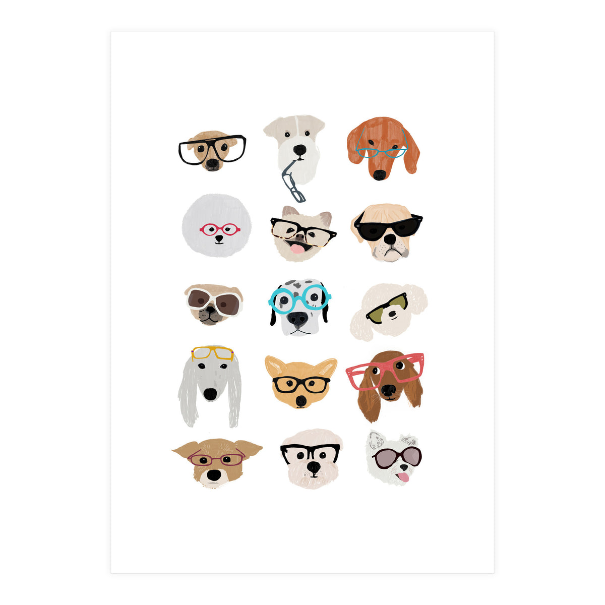 Dogs in Glasses (Print Only)