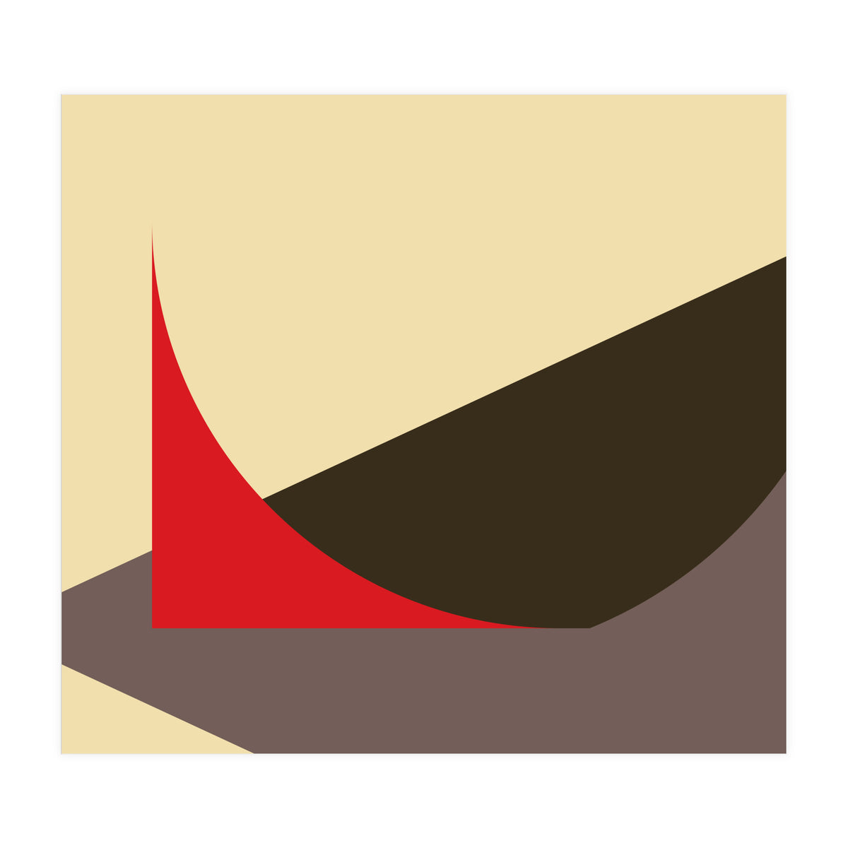 Geometric Shapes No. 6 - brown, beige & red (Print Only)