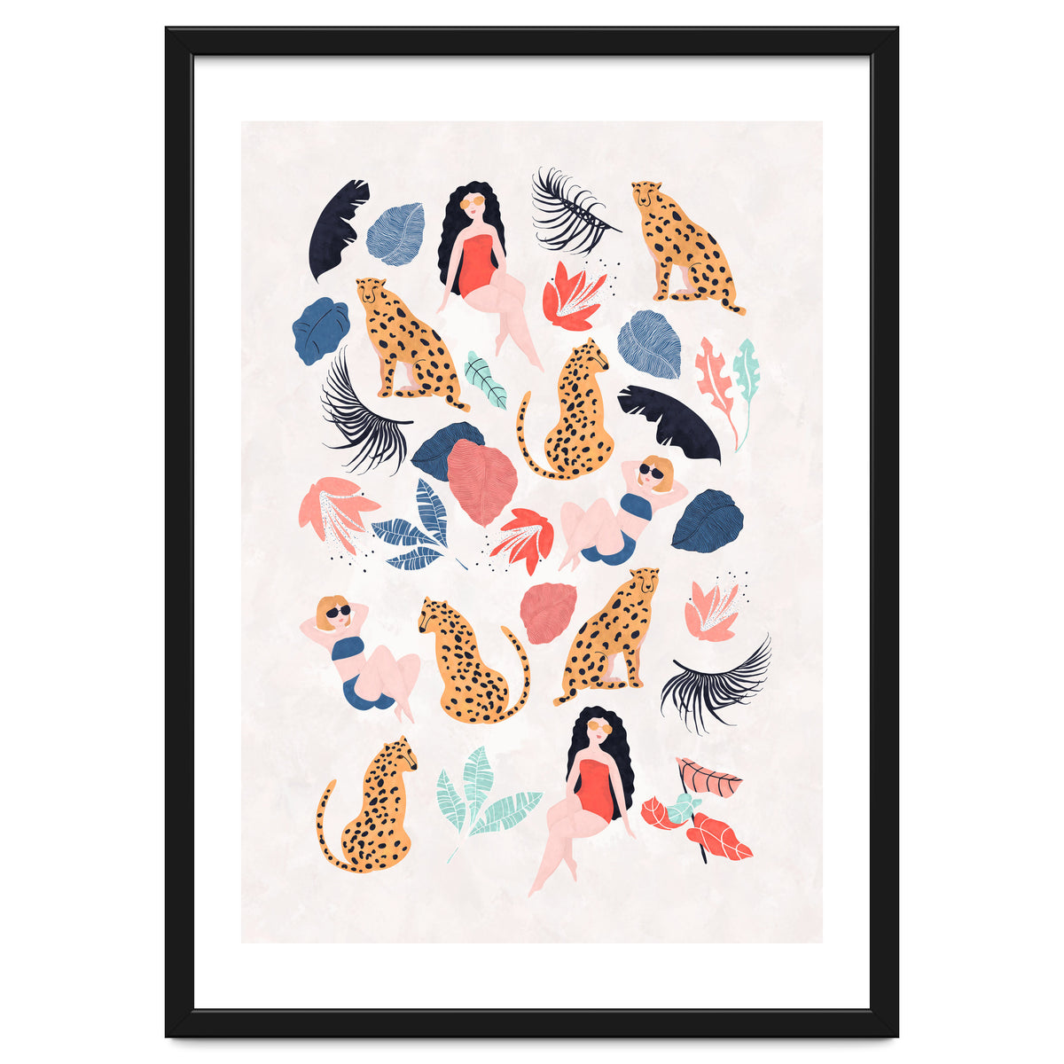 Tropical Girls And Cheetah