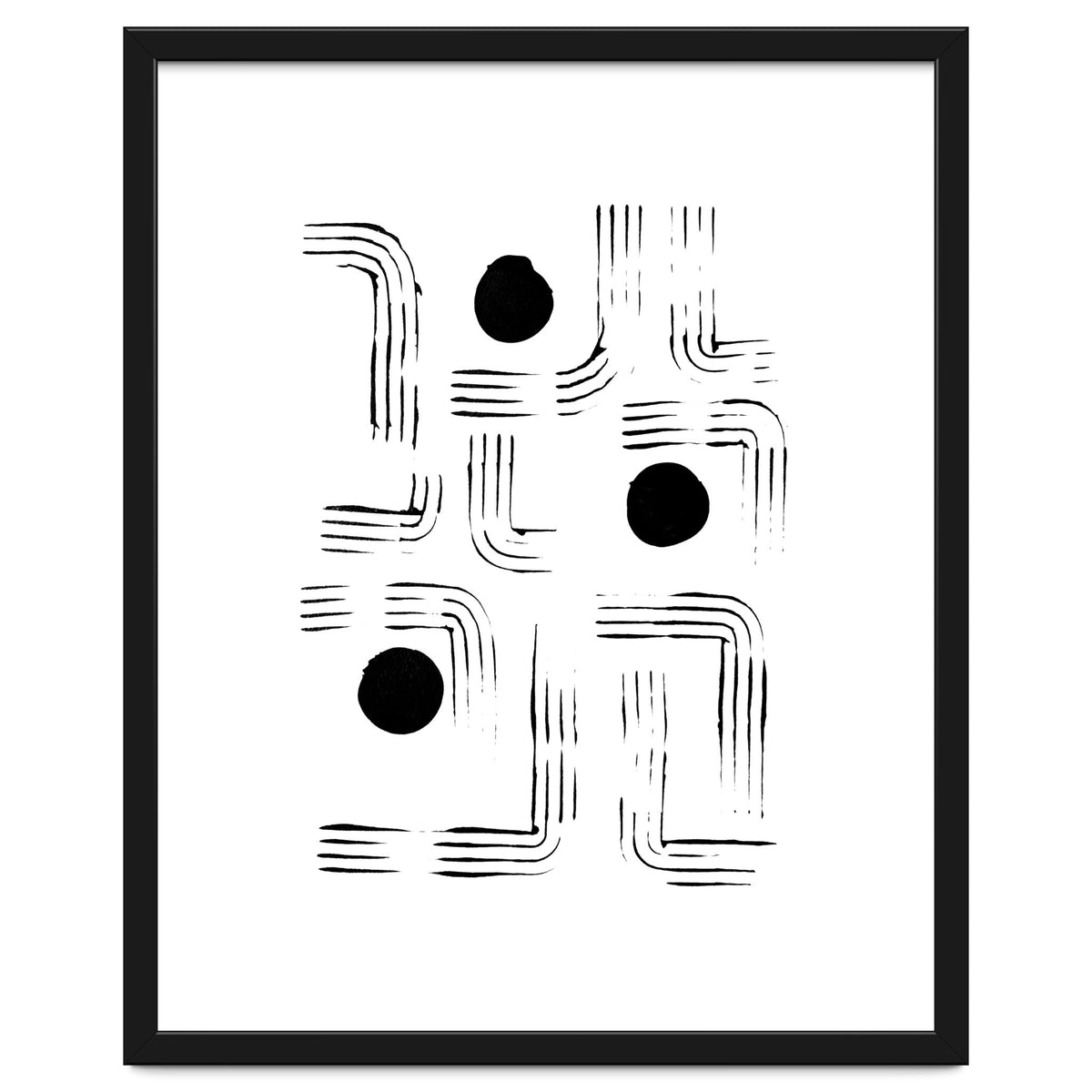 Mid-Century Modern Monochrome Print #1
