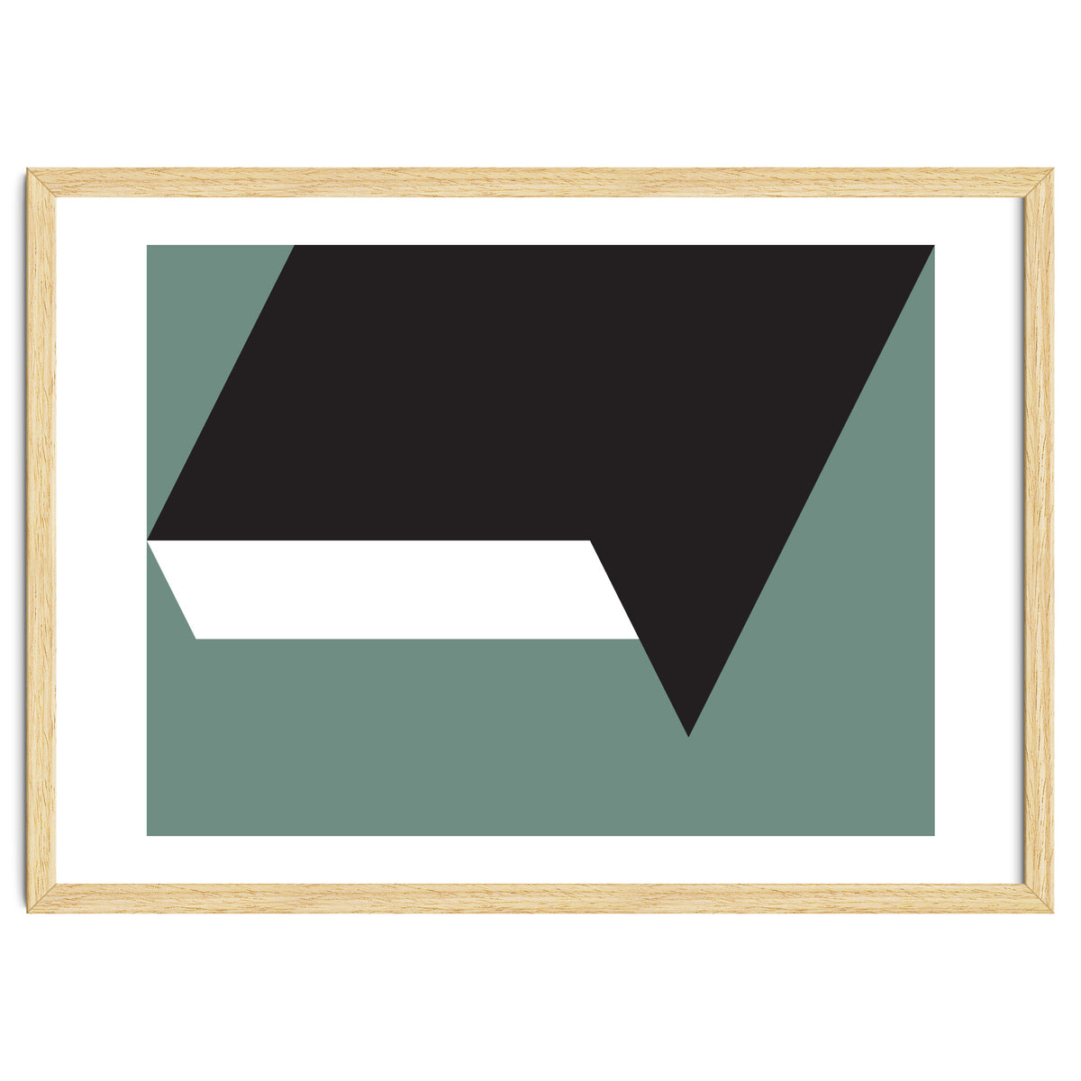 Geometric Shapes No. 85 - black, white & grey