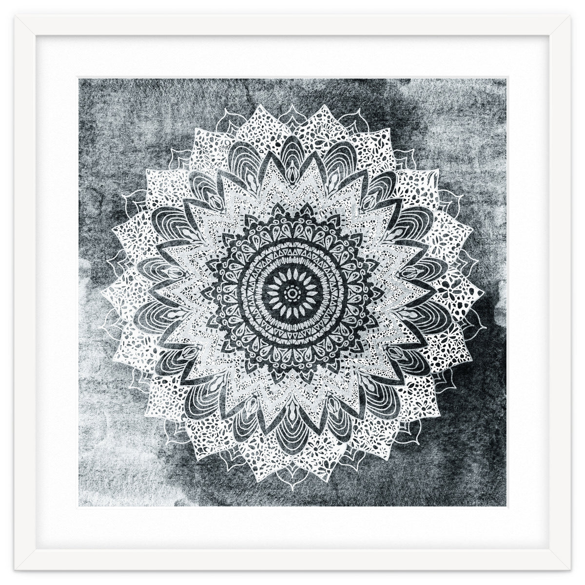 Bohochic Mandala In Gray
