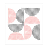 Half Moon Blush And Grey Abstract  (Print Only) thumbnail