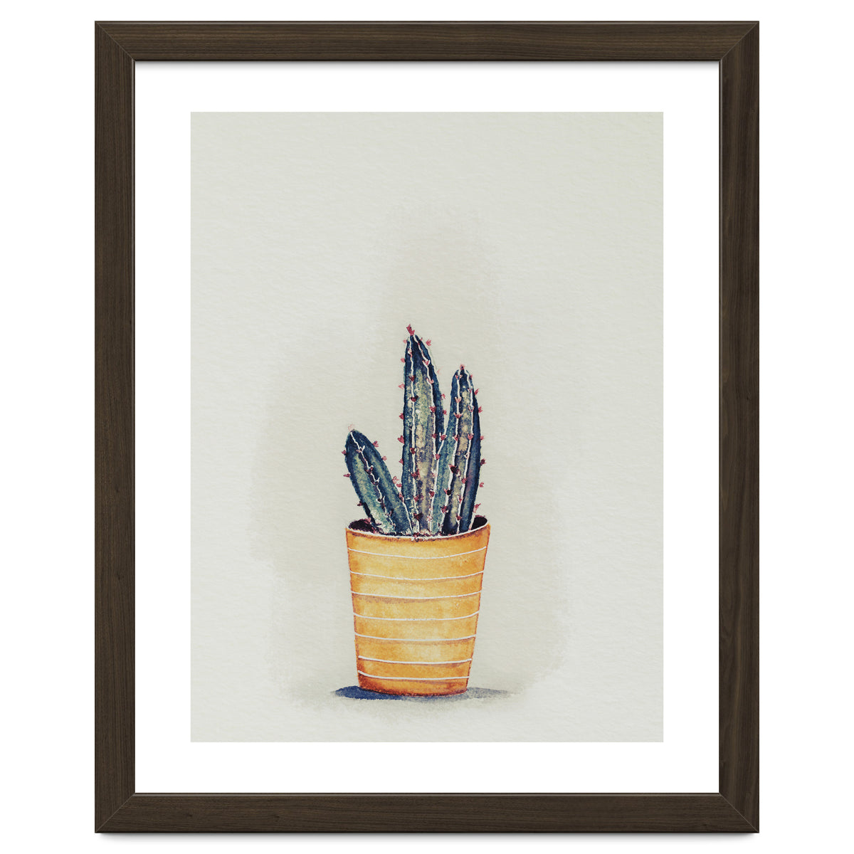 Cactus in yellow pot