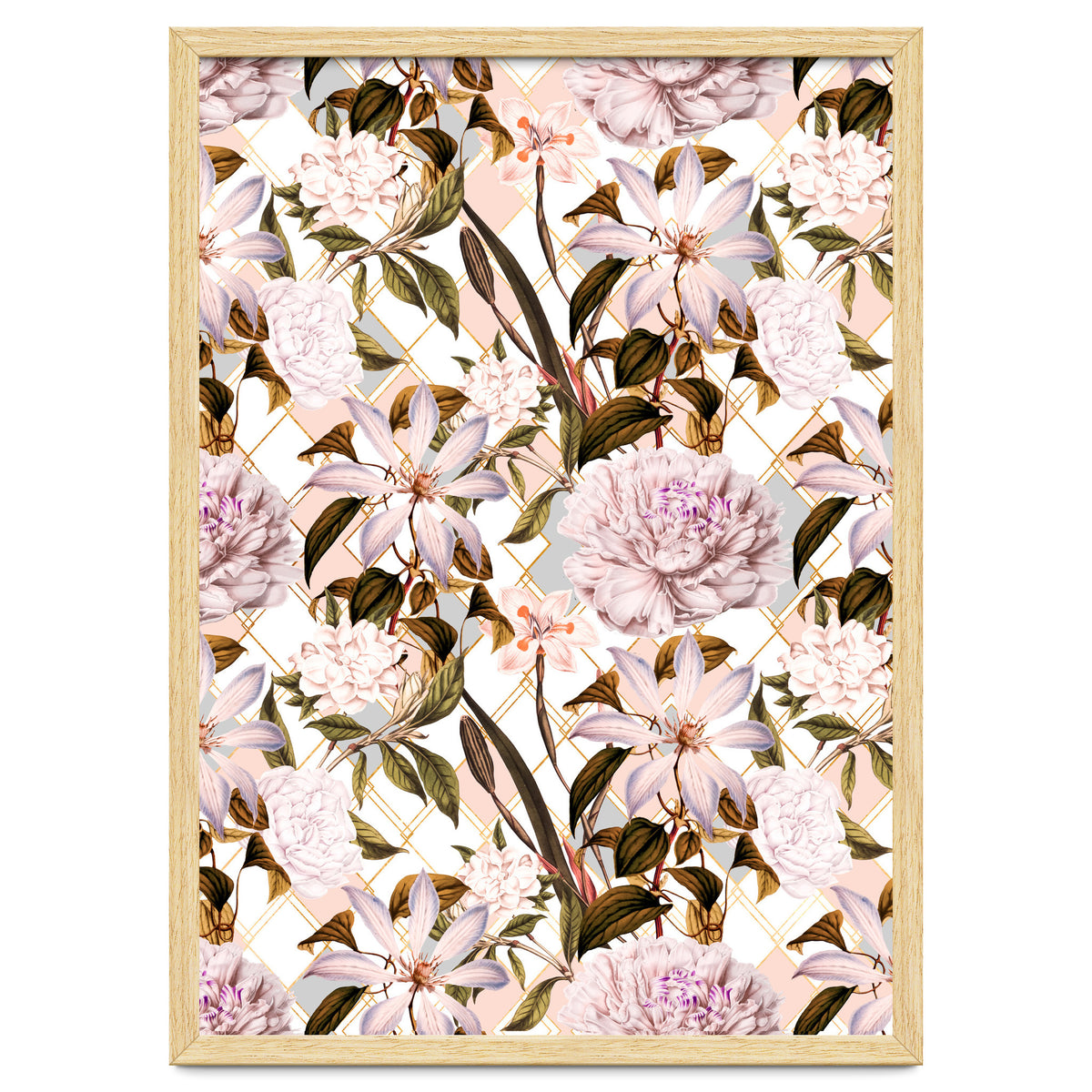 Pink flowering in geometric