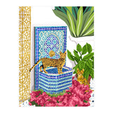 Royal Bengal Cats | Palace Pets & Architecture Building | Exotic Travel Urban Jungle Terrazzo Tiles (Print Only) thumbnail