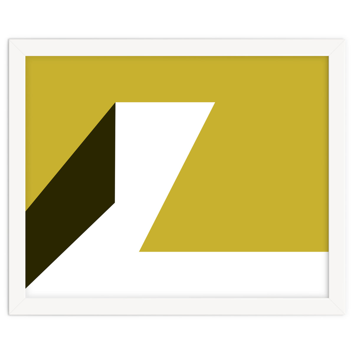 Geometric Shapes No. 78 - mustard, black & white