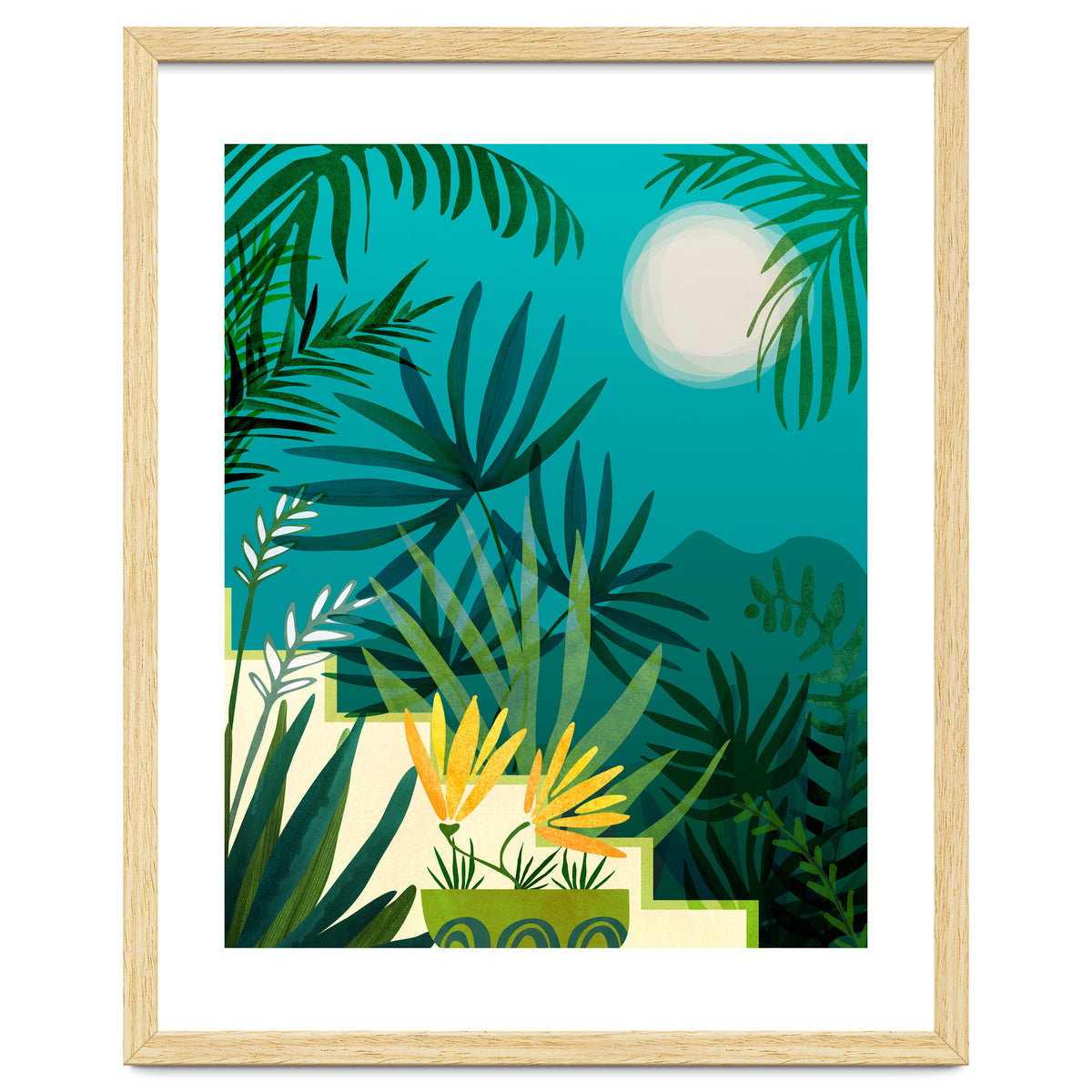 Rainforest With Moonlight